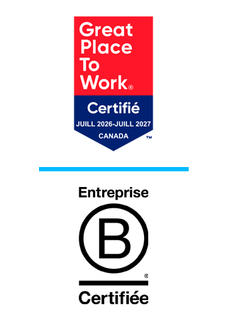 Logo BCorp et logo Great Place to work 2026